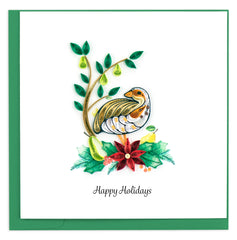 Quilled Partridge & Pear Tree Christmas Card