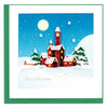 Quilled Santas Village Christmas Card