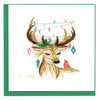 Quilled Deer Santa Christmas Card