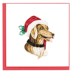 Quilled Holiday Dog Greeting Card