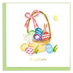 Quilled Easter Basket Greeting Card
