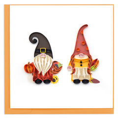 Quilled Thanksgiving Gnomes Greeting Card