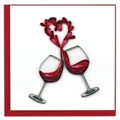 Quilled Toast to Love Greeting Card