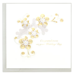 Quilled Floral Wedding Card