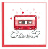 Quilled Love Mixtape Greeting Card