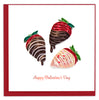 Quilled Chocolate Covered Strawberries Greeting Card