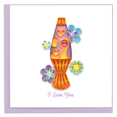 Quilled Love Lava Lamp Greeting Card