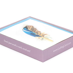 Quilled Feather Note Card Box Set