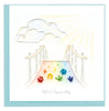 Quilled Rainbow Bridge Pet Sympathy Card