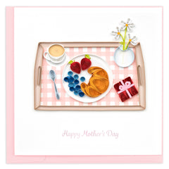 Quilled Mother's Day Breakfast in Bed Greeting Card