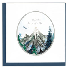 Quilled Father's Day Mountain Landscape Greeting Card