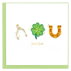 Quilled Lucky Icons Greeting Card