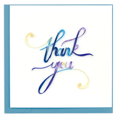 Quilled Thank You Script Greeting Card