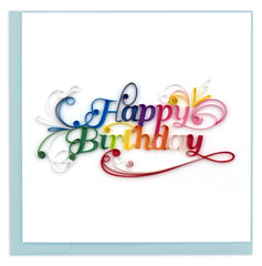 Quilled Happy Birthday Card