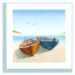 Quilled Boats Greeting Card