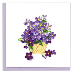 Quilled Violet Greeting Card