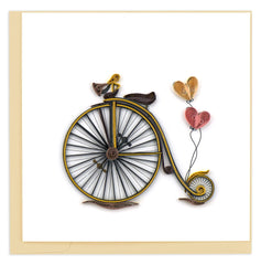 Quilled Vintage Bicycle Greeting Card