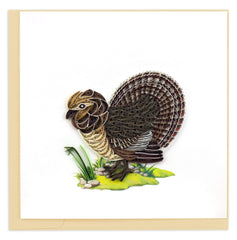 Quilled Ruffed Grouse Greeting Card