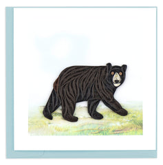 Quilled Black Bear Greeting Card
