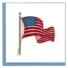 Quilled American Flag Greeting Card