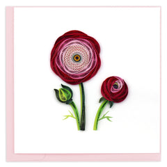 Quilled Ranunculus Greeting Card