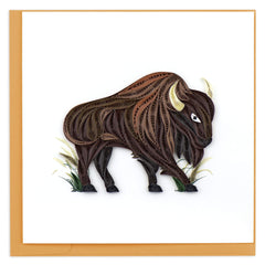 Quilled Bison Greeting Card