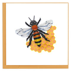 Quilled Honey Bee Greeting Card