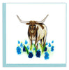 Quilled Texas Longhorn Greeting Card