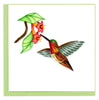 Quilled Rufous Hummingbird Greeting Card