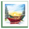 Quilled River Canoes Greeting Card