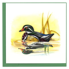 Quilled Wood Duck Greeting Card