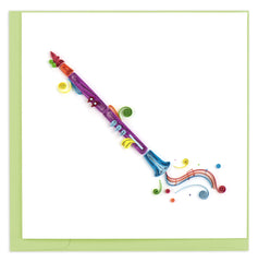 Quilled Clarinet Greeting Card