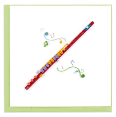 Quilled Flute Greeting Card