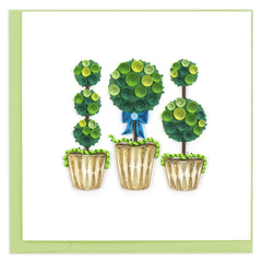 Quilled Potted Topiary Plants Card