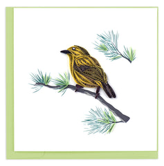 Quilled Yellow Warbler Greeting Card