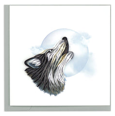 Quilled Wolf Greeting Card