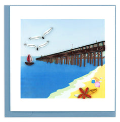 Quilled Pier Greeting Card