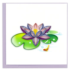 Quilled Water Lily Greeting Card