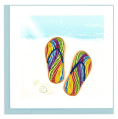 Quilled Flip-flop Greeting Card