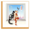 Quilled Two Cats Greeting Card