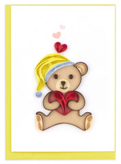 Quilled Teddy Bear Gift Enclosure Mini Card