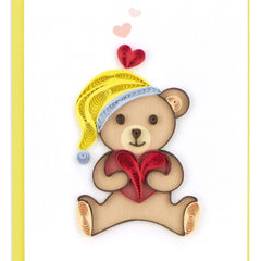Quilled Teddy Bear Gift Enclosure Mini Card