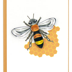 Quilled Honey Bee Gift Enclosure Mini Card
