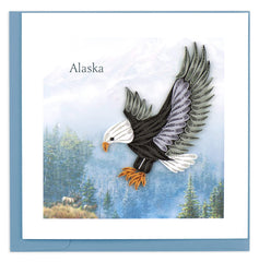 Quilled Alaska Eagle Greeting Card