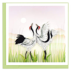 Quilled Cranes Greeting Card