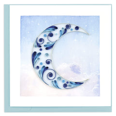Quilled Crescent Moon Greeting Card