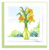 Quilled Daffodil Vase Greeting Card