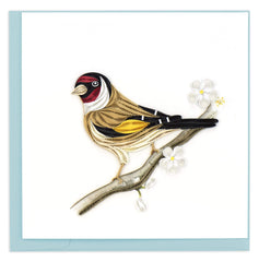 Quilled European Goldfinch Greeting Card