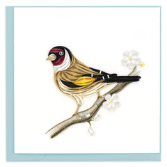 Quilled European Goldfinch Greeting Card