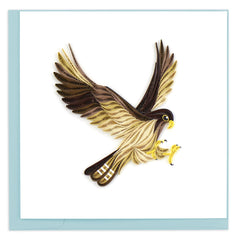 Quilled Falcon Greeting Card